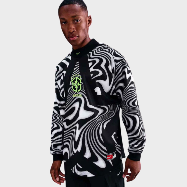 Camisa Seleção Brasileira Goleiro Manga Longa 2026 Torcedor Nike