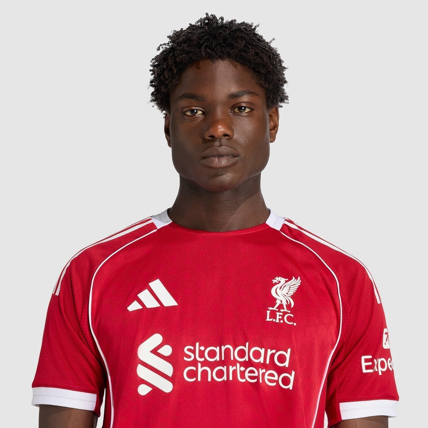 Camisa adidas Liverpool 2025/26 I Jogador - detalhe da gola