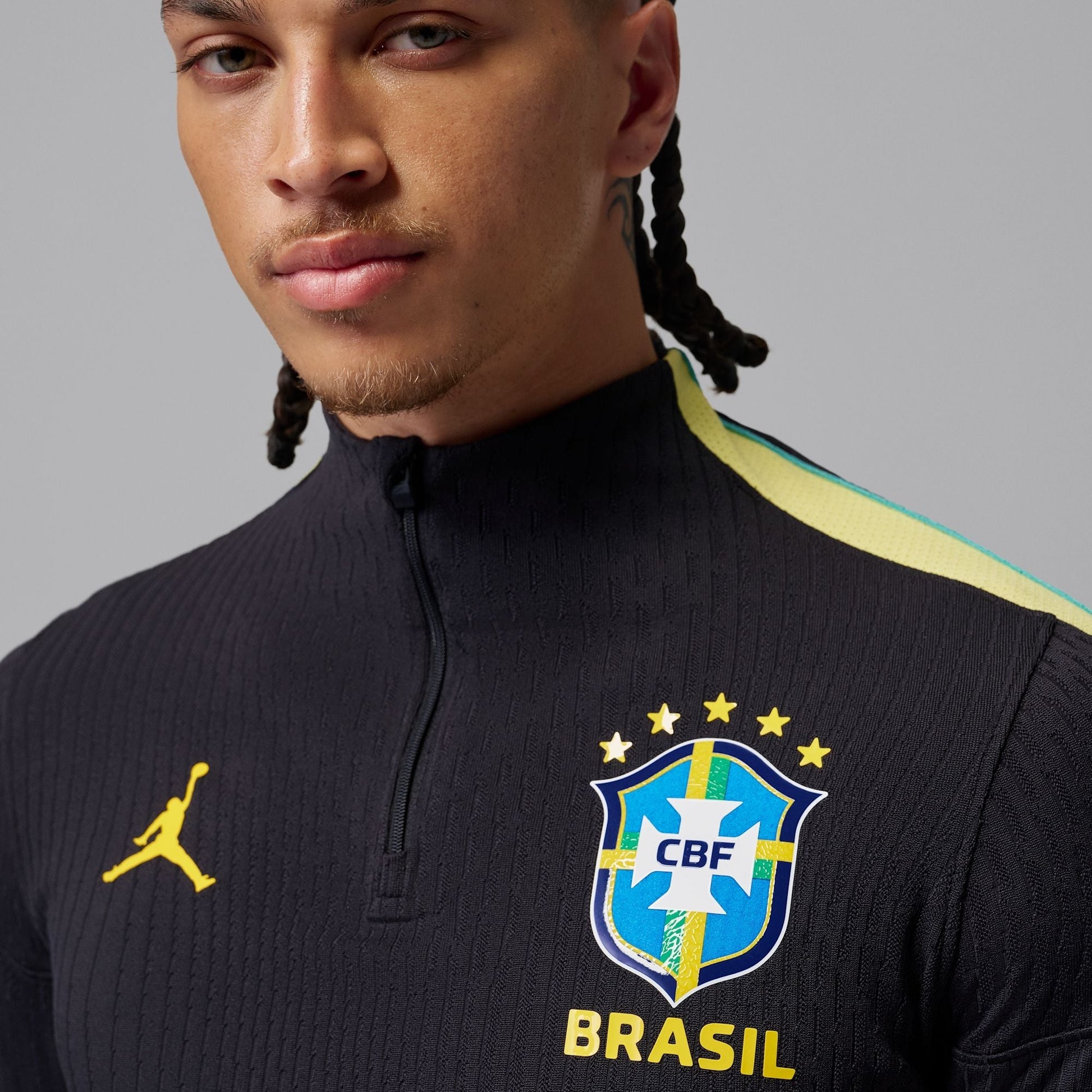 Conjunto de Treino Brasil 2026/27 Preto - detalhe