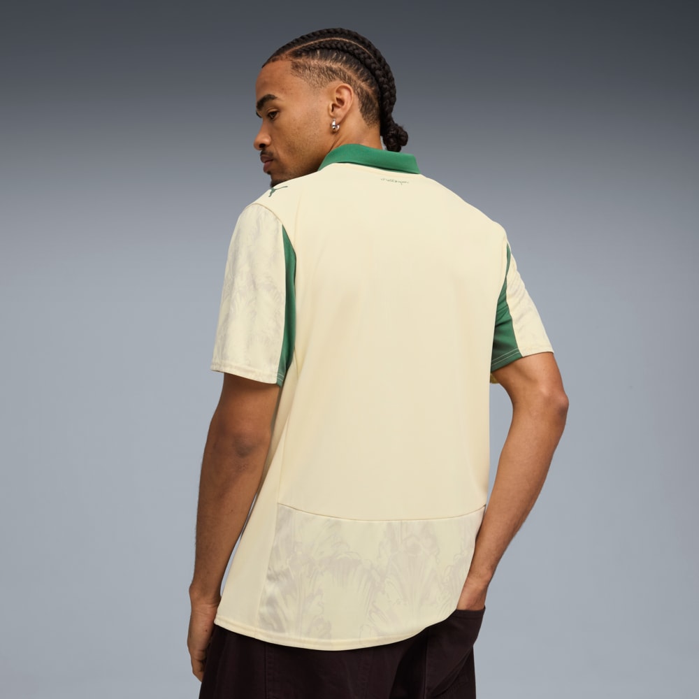 Camisa Puma Palmeiras x KidSuper 2025/26 - detalhe da gola