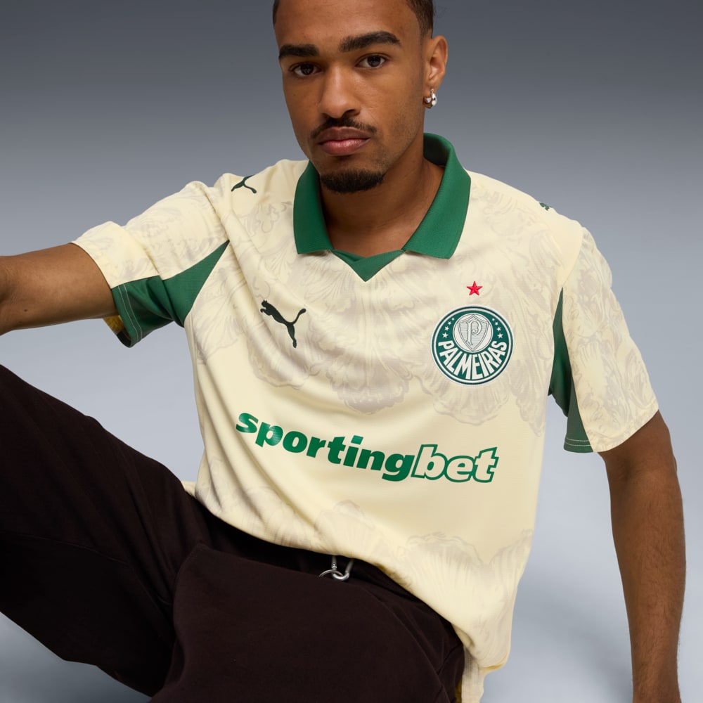Camisa Puma Palmeiras x KidSuper 2025/26 - detalhe da manga